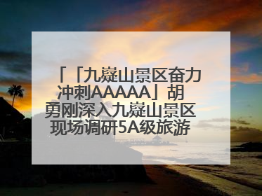 「九嶷山景区奋力冲刺AAAAA」胡勇刚深入九嶷山景区现场调研5A级旅游景区创建工作