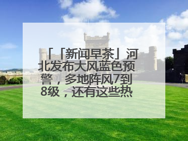 「新闻早茶」河北发布大风蓝色预警，多地阵风7到8级，还有这些热点……