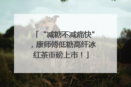 “减糖不减痛快”，康师傅低糖高纤冰红茶重磅上市！