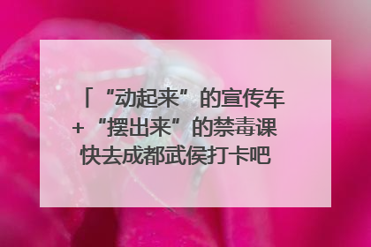 “动起来”的宣传车+“摆出来”的禁毒课 快去成都武侯打卡吧｜国际禁毒日
