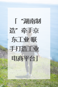 “湖南制造”牵手京东工业 联手打造工业电商平台