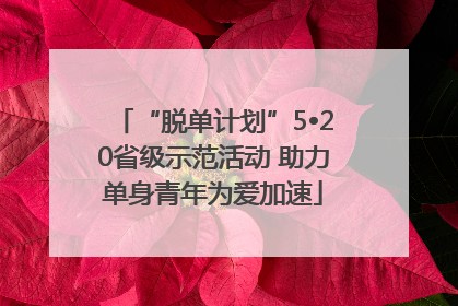 “脱单计划”5•20省级示范活动 助力单身青年为爱加速