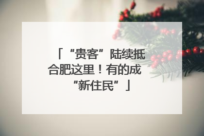 “贵客”陆续抵合肥这里！有的成“新住民”