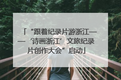 “跟着纪录片游浙江——‘诗画浙江’文旅纪录片创作大会”启动