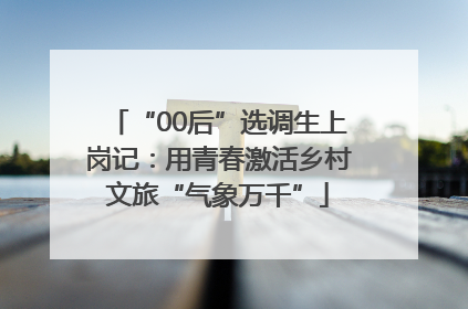 “00后”选调生上岗记：用青春激活乡村文旅“气象万千”