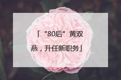 “80后”黄双燕，升任新职务