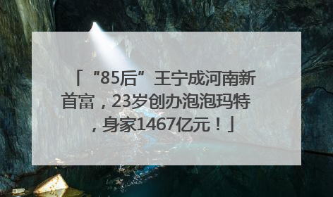 “85后”王宁成河南新首富，23岁创办泡泡玛特，身家1467亿元！