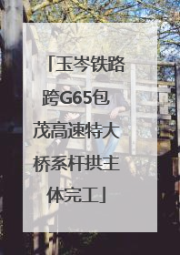 玉岑铁路跨G65包茂高速特大桥系杆拱主体完工