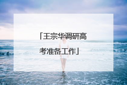 王宗华调研高考准备工作