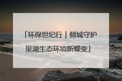 环保世纪行｜倾城守护 巢湖生态环境新蝶变