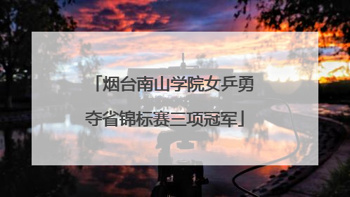 烟台南山学院女乒勇夺省锦标赛三项冠军