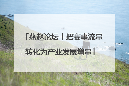 燕赵论坛丨把赛事流量转化为产业发展增量