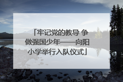 牢记党的教导 争做强国少年——向阳小学举行入队仪式