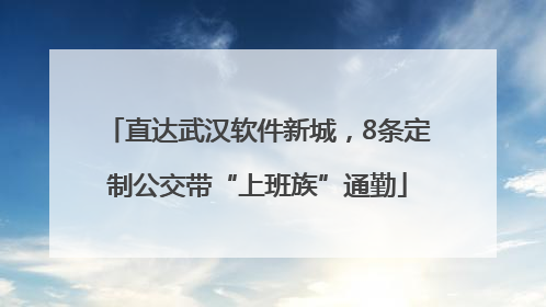 直达武汉软件新城，8条定制公交带“上班族”通勤