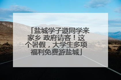 盐城学子邀同学来家乡 政府请客！这个暑假，大学生多项福利免费游盐城