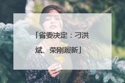 省委决定：刁洪斌、荣刚履新
