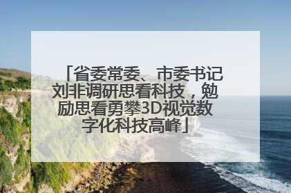 省委常委、市委书记刘非调研思看科技，勉励思看勇攀3D视觉数字化科技高峰