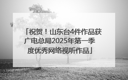 祝贺！山东台4件作品获广电总局2025年第一季度优秀网络视听作品