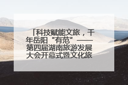科技赋能文旅，千年岳阳“有范”——第四届湖南旅游发展大会开幕式暨文化旅游推介会侧记