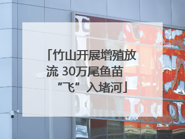竹山开展增殖放流 30万尾鱼苗“飞”入堵河