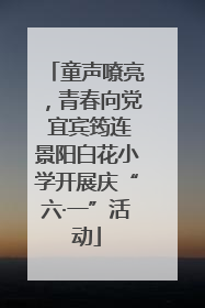 童声嘹亮，青春向党 宜宾筠连景阳白花小学开展庆“六·一”活动