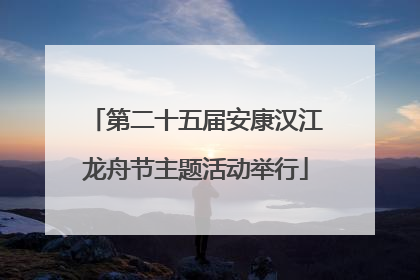 第二十五届安康汉江龙舟节主题活动举行
