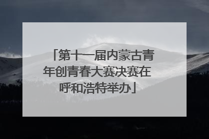 第十一届内蒙古青年创青春大赛决赛在呼和浩特举办