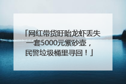 网红带货盱眙龙虾丢失一套5000元紫砂壶，民警垃圾桶里寻回！