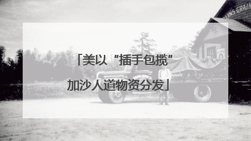 美以“插手包揽”加沙人道物资分发