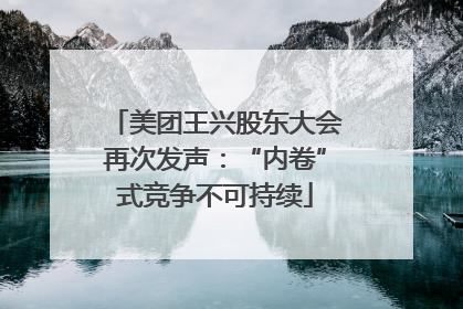 美团王兴股东大会再次发声：“内卷”式竞争不可持续
