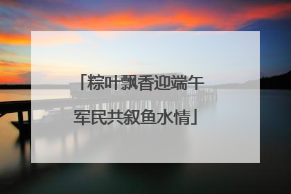 粽叶飘香迎端午 军民共叙鱼水情