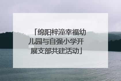 绵阳梓潼幸福幼儿园与自强小学开展支部共建活动