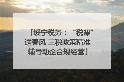 绥宁税务：“税课”送春风 三税政策精准辅导助企合规经营