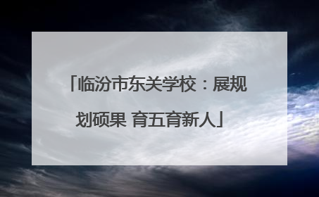 临汾市东关学校：展规划硕果 育五育新人