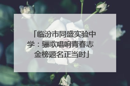 临汾市同盛实验中学：骊歌唱响青春志 金榜题名正当时