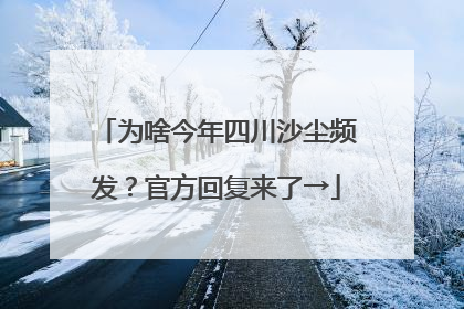 为啥今年四川沙尘频发？官方回复来了→