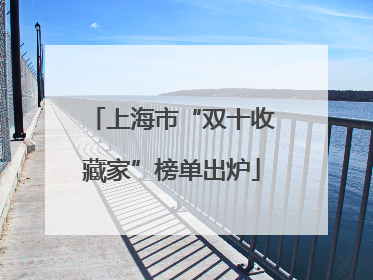 上海市“双十收藏家”榜单出炉