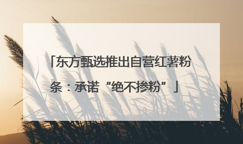 东方甄选推出自营红薯粉条：承诺“绝不掺粉”