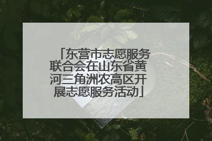 东营市志愿服务联合会在山东省黄河三角洲农高区开展志愿服务活动