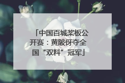 中国百城桨板公开赛：黄陂伢夺全国“双料”冠军