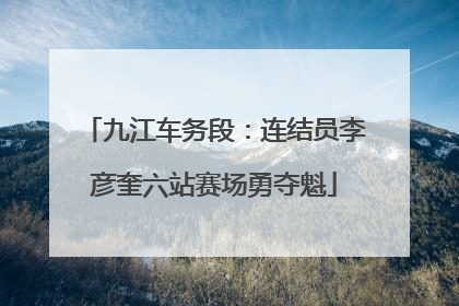 九江车务段：连结员李彦奎六站赛场勇夺魁
