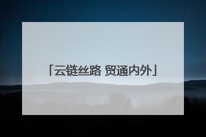 云链丝路 贸通内外