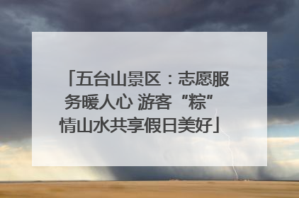 五台山景区：志愿服务暖人心 游客“粽”情山水共享假日美好