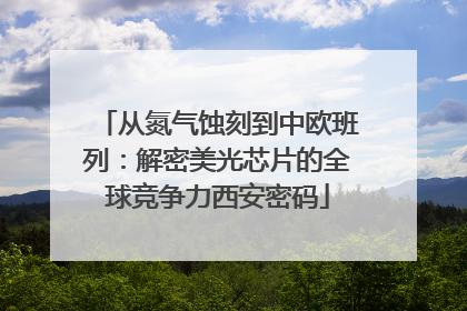 从氮气蚀刻到中欧班列：解密美光芯片的全球竞争力西安密码