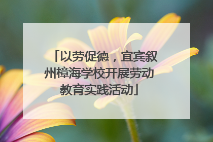 以劳促德，宜宾叙州樟海学校开展劳动教育实践活动