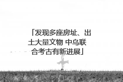 发现多座房址、出土大量文物 中乌联合考古有新进展