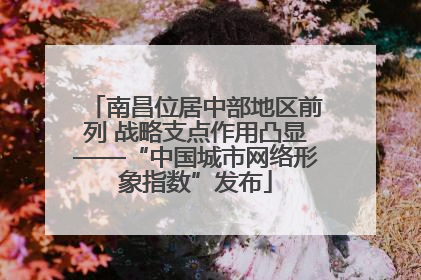 南昌位居中部地区前列 战略支点作用凸显——“中国城市网络形象指数”发布