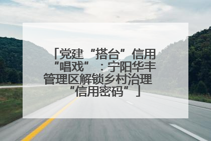 党建“搭台”信用“唱戏”：宁阳华丰管理区解锁乡村治理“信用密码”