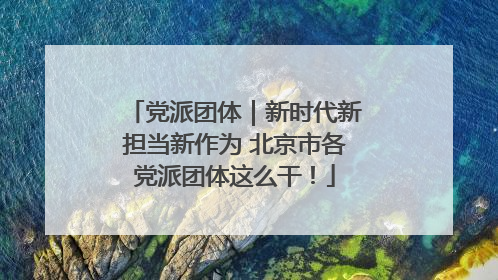 党派团体｜新时代新担当新作为 北京市各党派团体这么干！