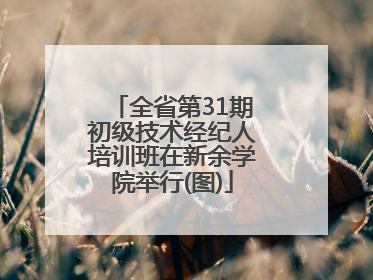 全省第31期初级技术经纪人培训班在新余学院举行(图)